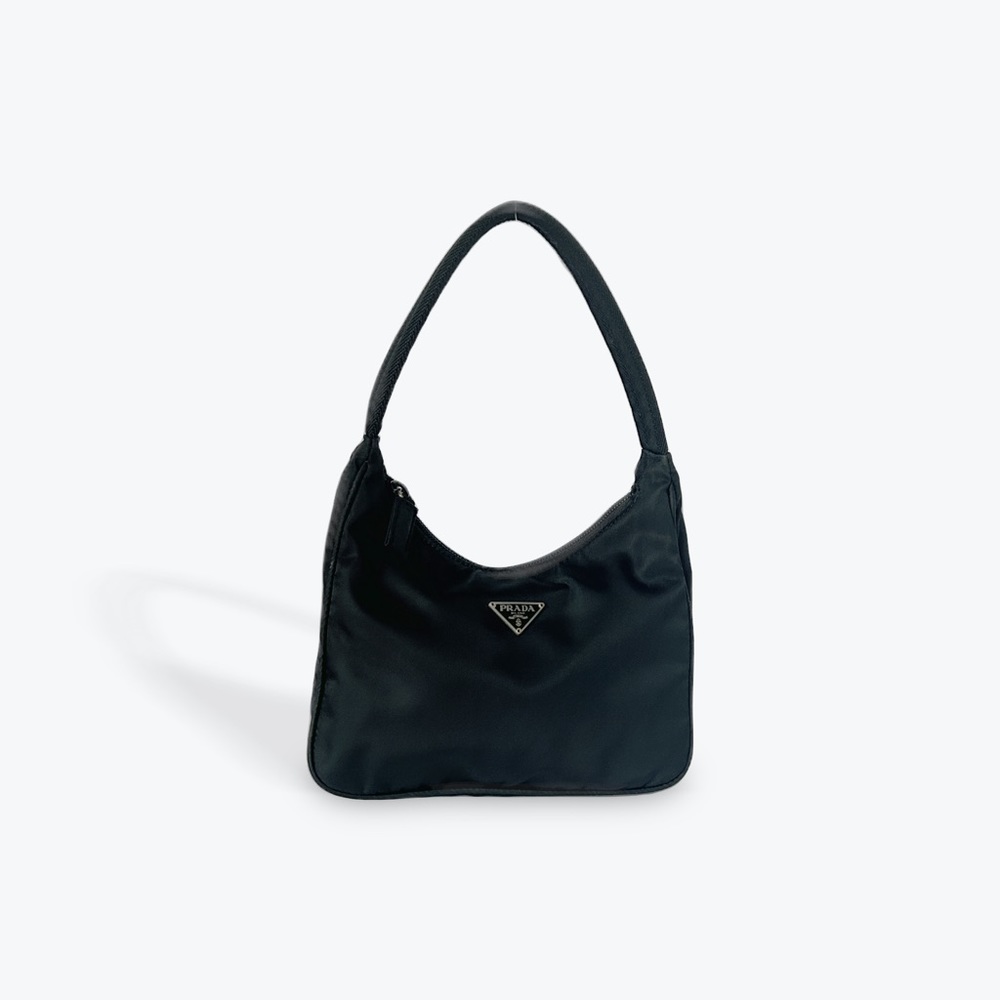Authentic Prada Black Nylon Hobo Bag